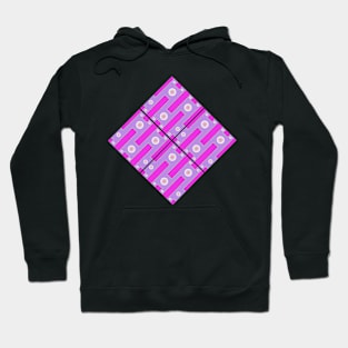 Diamonds on pink. This modern geometric design really pops. Hoodie